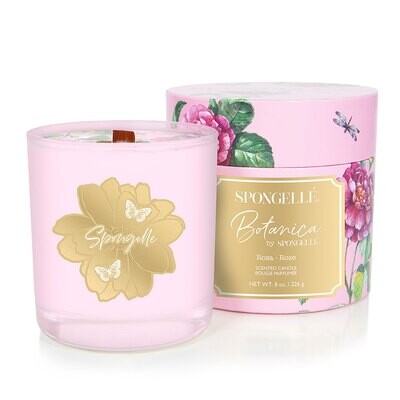 Spongelle Botanica Hand Poured Candle Rose 8Oz Pack of 6 AST-BTCDRO