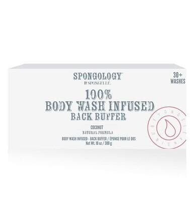 Spongelle Spongology Back Buffer Coconut 30+ Uses Pack of 6 EST-BSCO