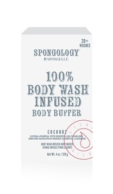 Spongelle Spongology Body Buffer Coconut 20+ Uses Pack of 6 EST-BBCO