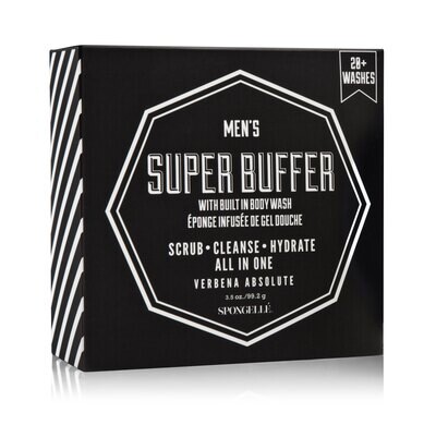 Spongelle Men&#39;S Super Buffer Verbena Absolut 20+ Uses Pack of 6 AST-BCMSB