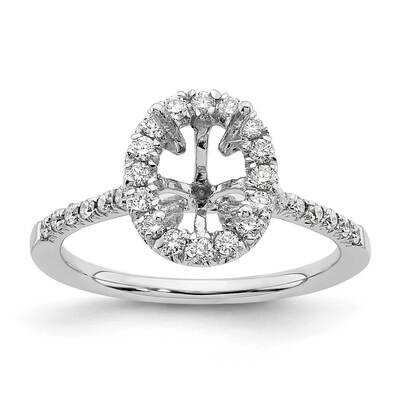 Vs/Si, D E F, S/M Oval Halo Engagement Ring 14k White Gold Lab Grown Diamond RM2058E-050-WLD, MPN: …