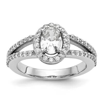 Vs/Si, D E F, S/M Oval Halo Engagement Ring 14k White Gold Lab Grown Diamond RM2333E-200-WLD, MPN: …