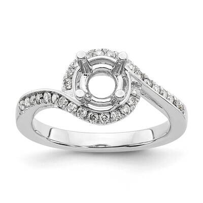 Vs/Si, D E F, Round S/M By-Pass Eng Ring 14k White Gold Lab Grown Diamond RM2406E-050-WLD, MPN: RM2…