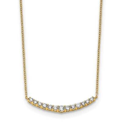 Vs/Si, D E F, Pendant with Chain 18 Inch 14k Gold Lab Grown Diamond PM5927-050-YLD, MPN: PM5927-050…