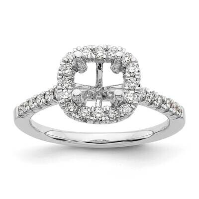 Vs/Si, D E F, S/M Cushion Halo Engagement Ring 14k White Gold Lab Grown Diamond RM2059E-150-WLD, MP…