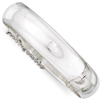 15mm Fancy Hinged Bangle Bracelet Sterling Silver QB30, MPN: QB30, 883957521787