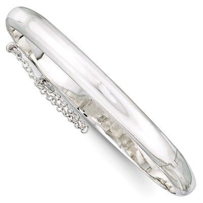 7mm Fancy Hinged Bangle Bracelet Sterling Silver QB18, MPN: QB18, 883957521817