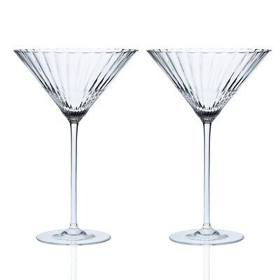 Caskata Quinn Optic Martini Glasses Set of 2 Clear GL-OMARTINI-000, MPN: GL-OMARTINI-000, 817325010…