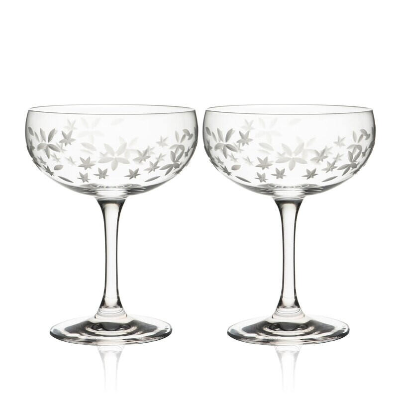 Caskata Chatham Bloom Coupe Cocktail Glasses Set of 2 GL-CHTMCOUPE-200