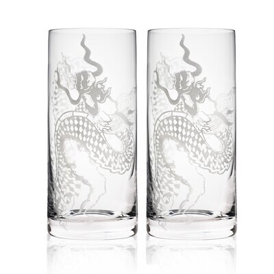 Caskata Dragon Highball Glasses Set of 2 GL-TALLDRINK-381, MPN: GL-TALLDRINK-381, 817325013819