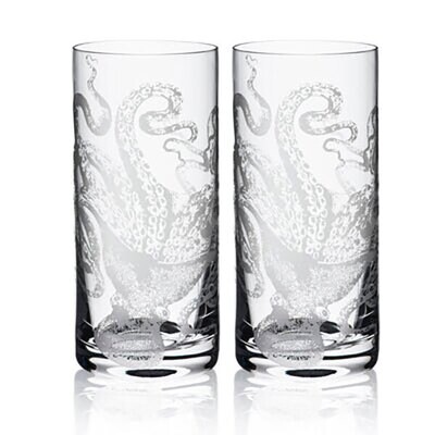 Caskata Lucy Highball Glasses Set of 2 GL-HIGHBALL-380, MPN: GL-HIGHBALL-380, 817325016223