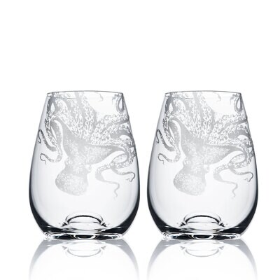 Caskata Lucy Stemless Wine Glasses Set of 2 GL-NOSTEMWINE-380, MPN: GL-NOSTEMWINE-380, 817325010313