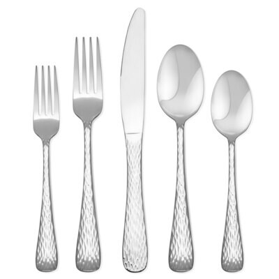Hampton Forge Melody Hammered 20 Piece Flatware Set 515B020HSN, MPN: 515B020HSN, 733652154066