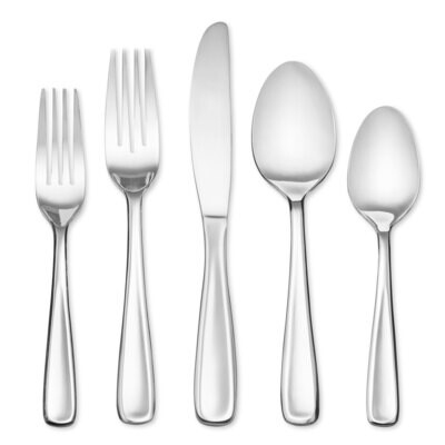 Hampton Forge Justine Mirror 20 Piece Flatware Set 251Z0202LE, MPN: 251Z0202LE, 733652150303