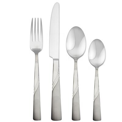 Hampton Forge Highland Frosted 16 Piece Flatware Set 237C016HFN, MPN: 237C016HFN, 733652161705