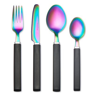 Hampton Forge Rainbow Titanium 12 Piece Flatware Set 189R012HFN, MPN: 189R012HFN, 733652161521