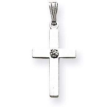 .01ct. Diamond Cross Pendant 14k White Gold XWR37, MPN: XWR37, 883957451510