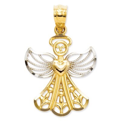Filigree Angel Pendant 14k Gold &amp; Rhodium XR919, MPN: XR919, 886774620244