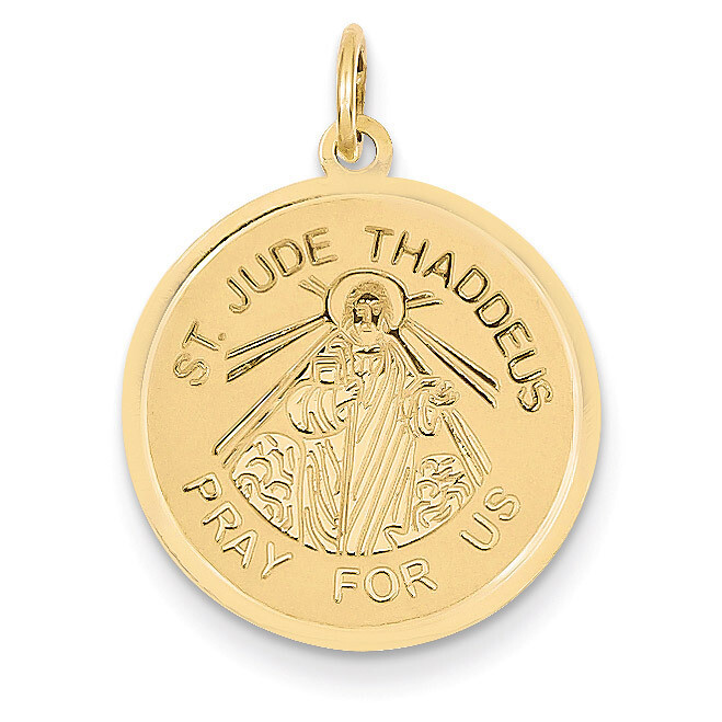Saint Jude Thaddeus Charm 14k Gold XR762