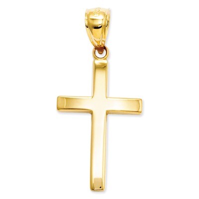 Cross Charm 14k Gold Polished XR564, MPN: XR564, 637218062317