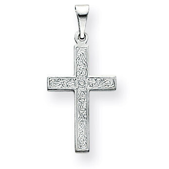 White Cross Charm 14k Gold XR484, MPN: XR484, 886774151830