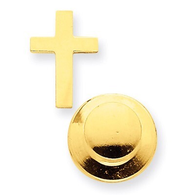 Cross Tie Tac 14k Gold Polished XR461, MPN: XR461, 886774151748