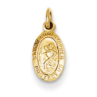 Saint Christopher Medal Charm 14k Gold XR379, MPN: XR379, 886774582511