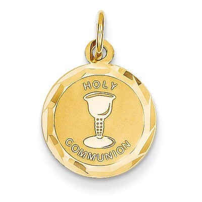 Holy Communion Disc Charm 14k Gold XR367, MPN: XR367, 886774132044