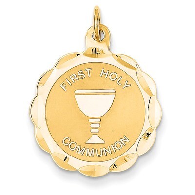 First Holy Communion Disc Charm 14k Gold XR366, MPN: XR366, 886774072821