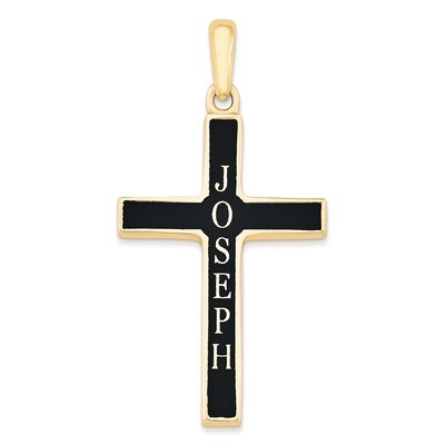14k GoldY Casted High Polished with Antique Letters Name Cross Pendant 14k Gold XNA512Y, MPN: XNA51…