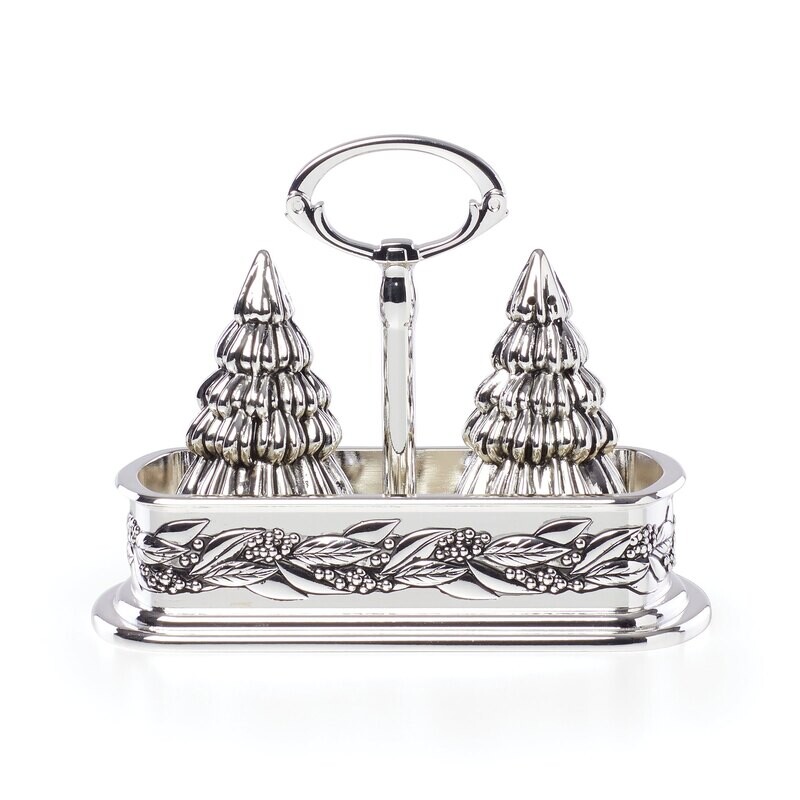 Reed and Barton Snow Berry Silver-plated Salt & Pepper Caddy 891193