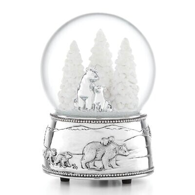 Reed and Barton Polar Bear &amp; Cubs Musical Snowglobe 886529, MPN: 886529, 735092265104