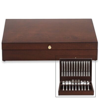 Reed and Barton Eureka Flat-Mahog Brown Flan Flatware Chest 50MB, MPN: 50MB, 730295050250