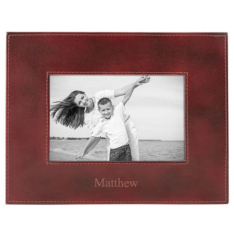 Reed and Barton Hudson Leather Picture Picture Frame 4 X 6 Inch