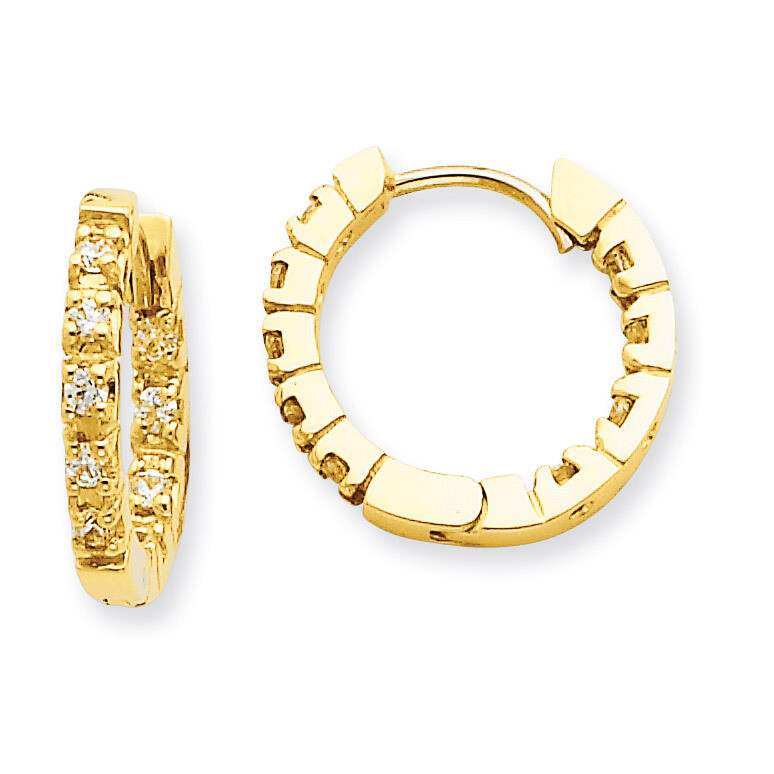Hinged Hoops Mountings 14k Gold with Diamonds XE865