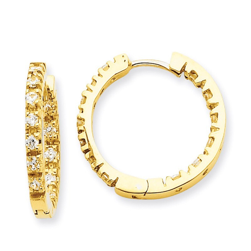 Hinged Hoops Mountings 14k Gold with Diamonds XE866
