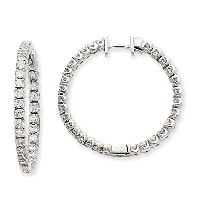 Hinged Hoop Earring Mountings 14k White Gold with Diamonds XE1354, MPN: XE1354, 191101380686