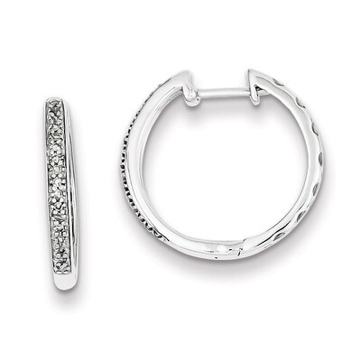 Earrings Sterling Silver with Diamonds QDX112, MPN: QDX112, 813455011053