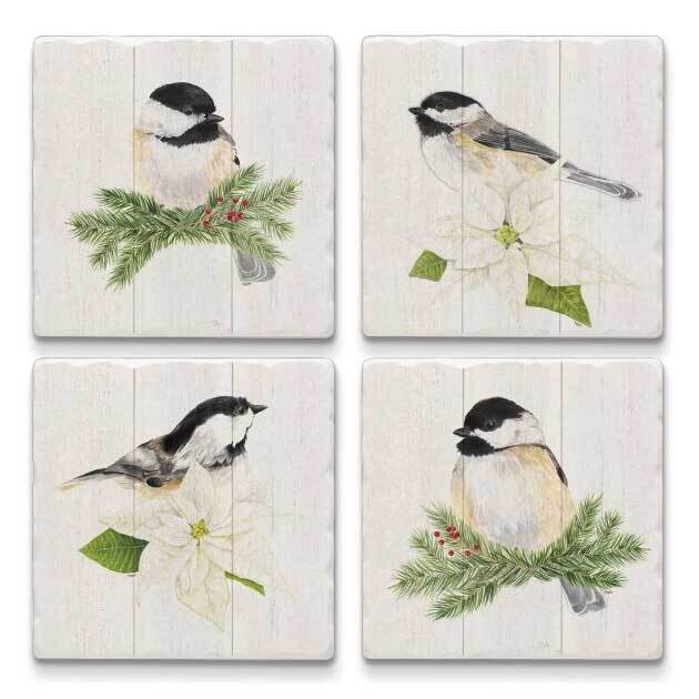 Peaceful Christmas Set of Four Tumbled Tile Coasters GM23842