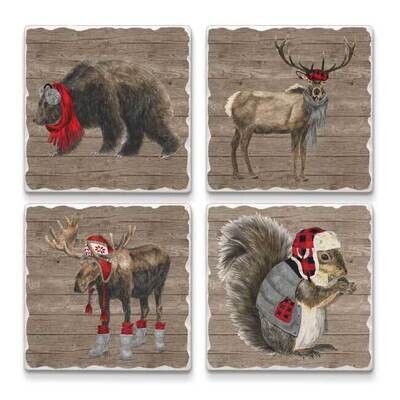 Warm In The Wilderness Set of Four Tumbled Tile Coasters GM23841, MPN: GM23841, 608814080548
