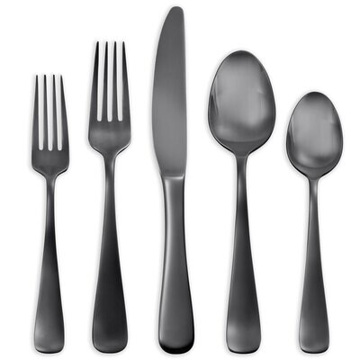 Hampton Forge Opera Black Titanium 5 Piece 18/10 SFQ35705SK, MPN: SFQ35705SK, 733652156763