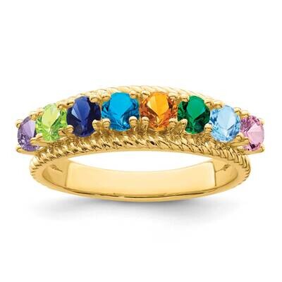 Antiqued 8-Stone Mothers Ring Mounting 14k Gold Polished XMR8/8-7, MPN: XMR8/8-7, 883957517971