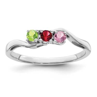 Family Jewelry Ring Mounting 14k White Gold XMR86/3W-7, MPN: XMR86/3W-7, 191101540752