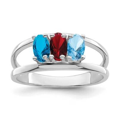 3 Stone Mother&#39;s Ring Mounting 14k White Gold XMR2/3W-7, MPN: XMR2/3W-7, 883957517926
