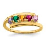 5-Stone Mothers Ring Mounting 14k Gold Polished XMR16/5-7, MPN: XMR16/5-7, 883957418193