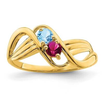 2-Stone Mothers Ring Mounting 14k Gold Polished XMR12/2-7, MPN: XMR12/2-7, 883957448145