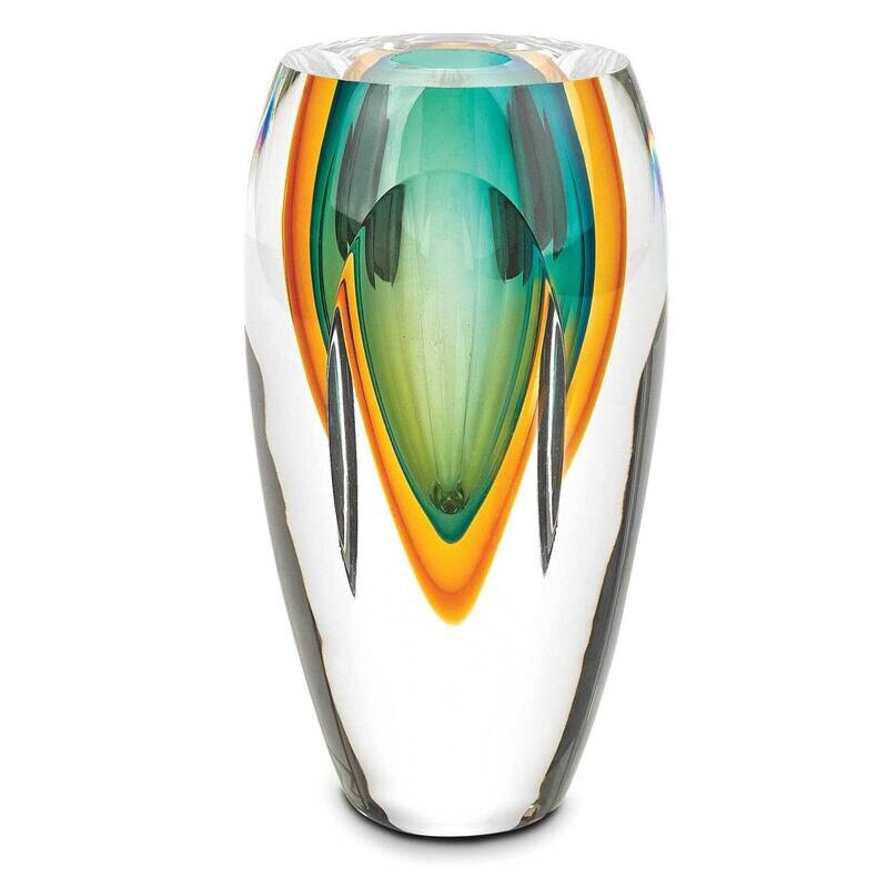 Badash Astra Green Art Glass Vase GM23774