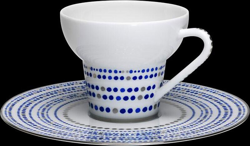 J. Seignolles Villa Toscana Indigo Tea Cup and Saucer JS171922IN