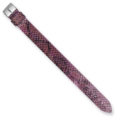 Moog Purple Black Python Texture Calf Leather Watch Band, MPN: PY-14,