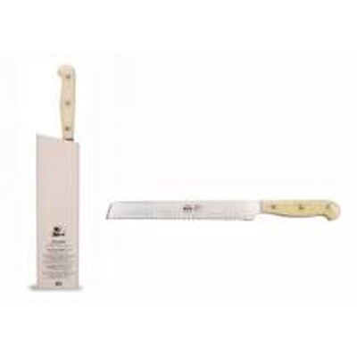 Berti Insieme Bread Knife White Lucite Handle 93202
